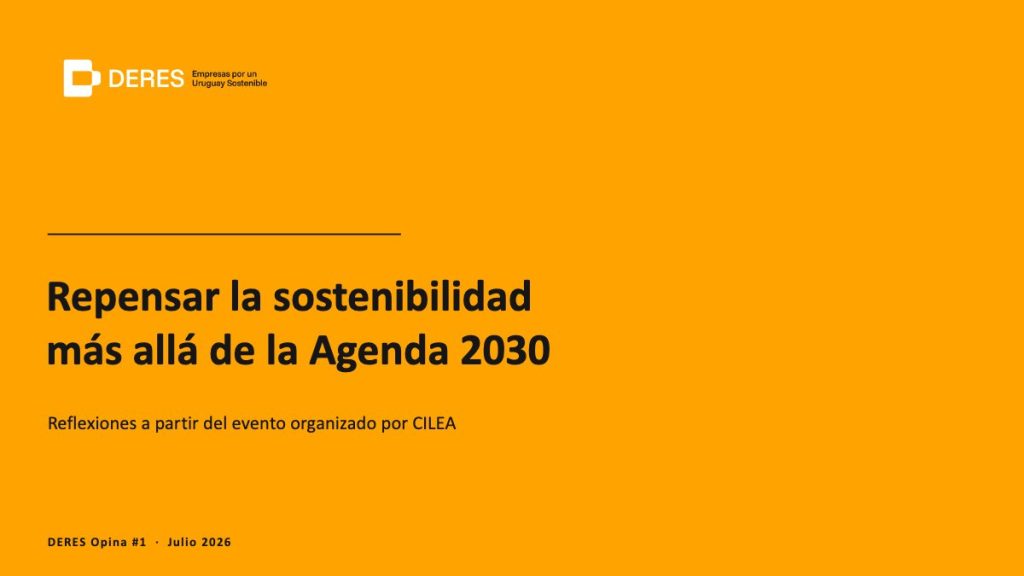 Repensar la sostenibilidad mas allá de la Agenda 2030