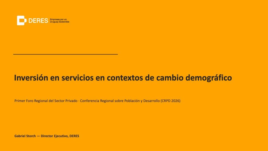 Inversión en servicios en contextos de cambio demográfico