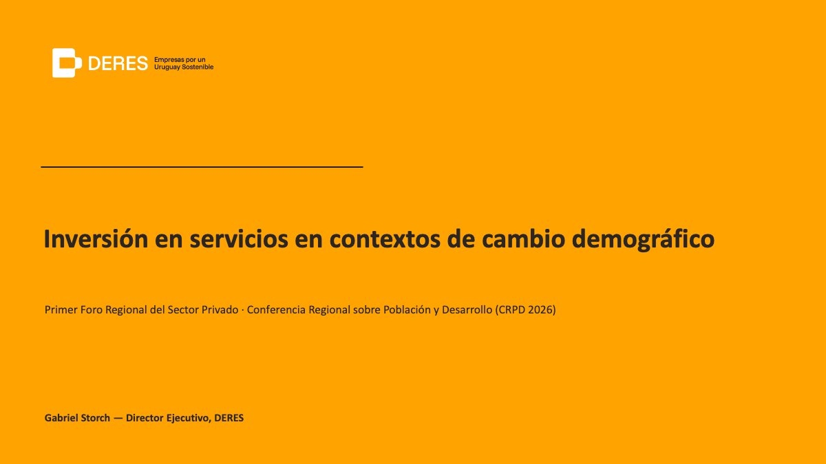 Inversión en servicios en contextos de cambio demográfico