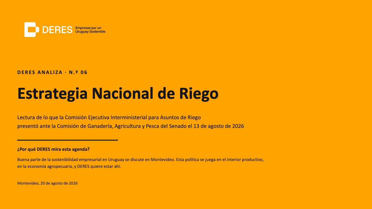 Estrategia nacional de riego